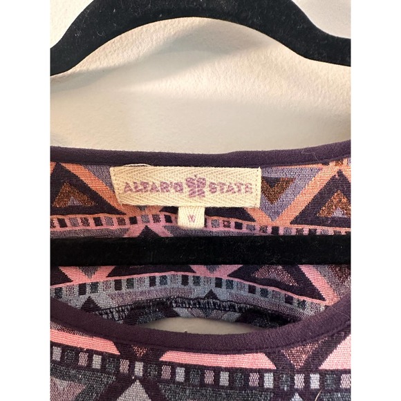 Altar'd State Fiesta High Low Embroidered Purple Dress-Small - Picture 3 of 6